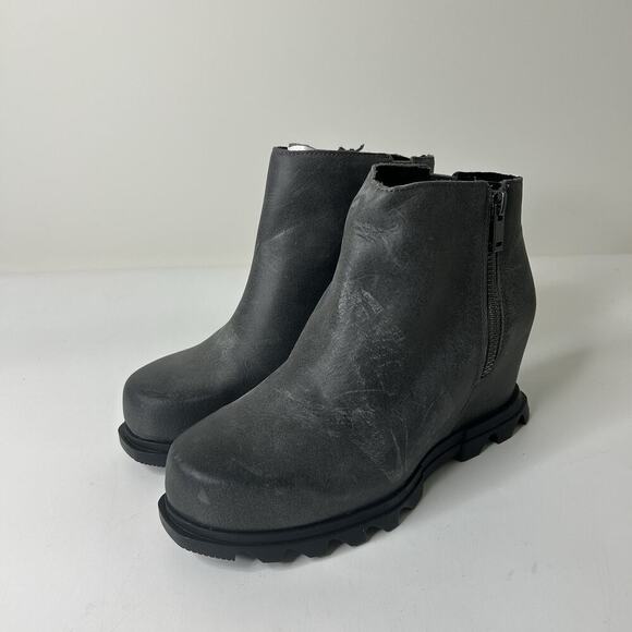Sorel Boots Women's 9 Extended Joan of Arctic Wedge III Zip Wide Boot Quarry - Picture 1 of 7
